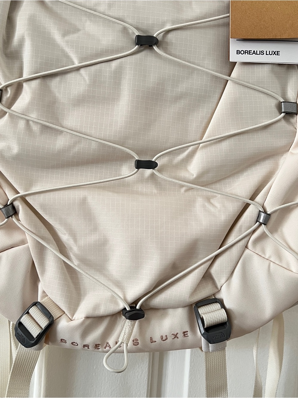 The North Face Borealis Luxe Backpack Gardenia White Metallic Womens OS NEW - Picture 2 of 10